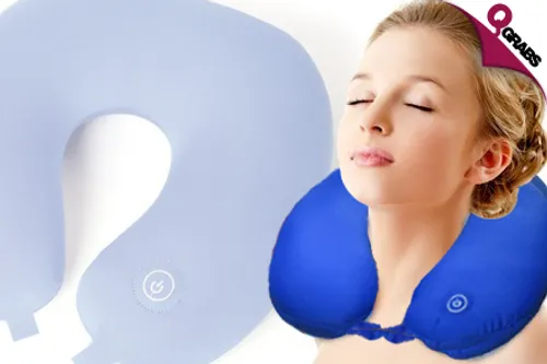 For QR39, Take a Break with a Comfortable Neck Massaging Cushion - Choose from 3 Cozy Colors (QR80 Value)